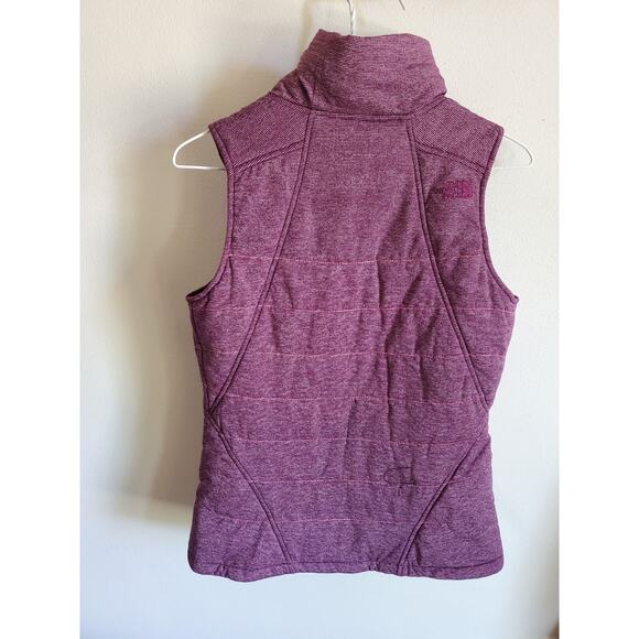Women's Small-The North Face Vest jacket Mock Neck Burgundy - Picture 7 of 8